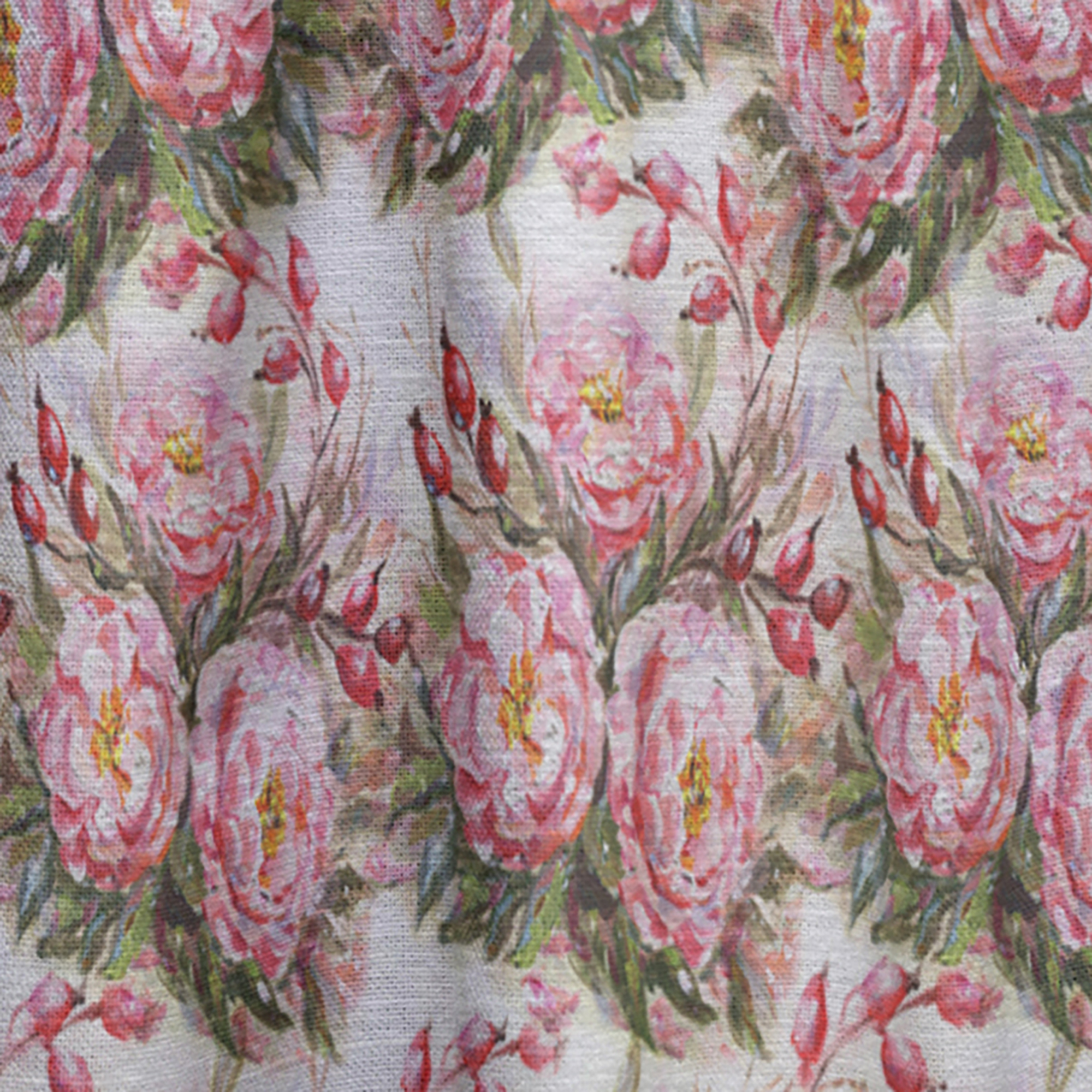 Designart 'Blossom Pink I' Floral Curtain Panel