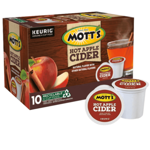Mott's, Hot Apple Cider, Keurig Single-Serve K-Cup Pods, 10 Count