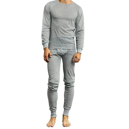 

2 Piece: Men Fleece Lined Long Base Layer Thermal Top Bottom Underwear Set