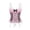 63#Pink, variant on Women Lace Spaghetti Strap Corset Top Bow Cross Lace Up Front Boned Bustier Punk Halloween Party Club Costume Outfit