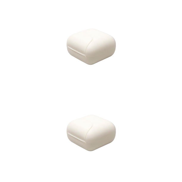 Billuyoard Estuche portátil de viaje impermeable a prueba de polvo para oficina, baño, cocina, baño, ducha, caja de almacenamiento, contenedor Blanco S 2piezas