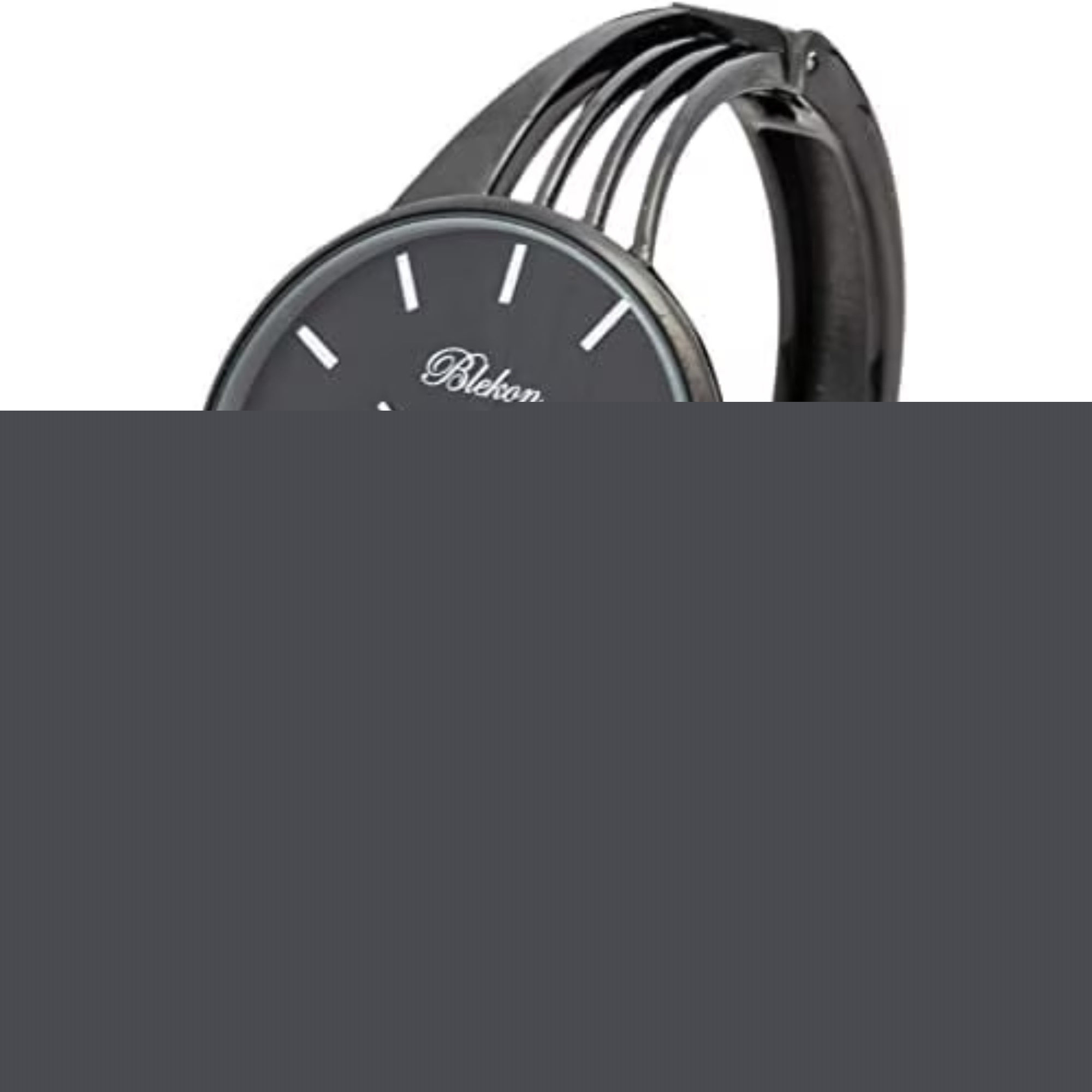 Black, variant on Collections Quartz Women's 34mm Case Elegant Cuff Bangle Watch (Black/Gold)