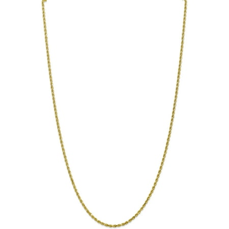 - 10k 2.25mm Handmade Diamond cut Rope Chain