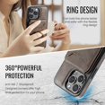 thumbnail image 3 of Decase Compatible with iPhone 16 Pro Max 2 in 1 Detachable Card Bag RFID Blocking Wallet Case,Durable PU Leather Wallet Magnetic Case with Card Holder Card Slots Phone Cover with Ring Stand,Coffee, 3 of 7