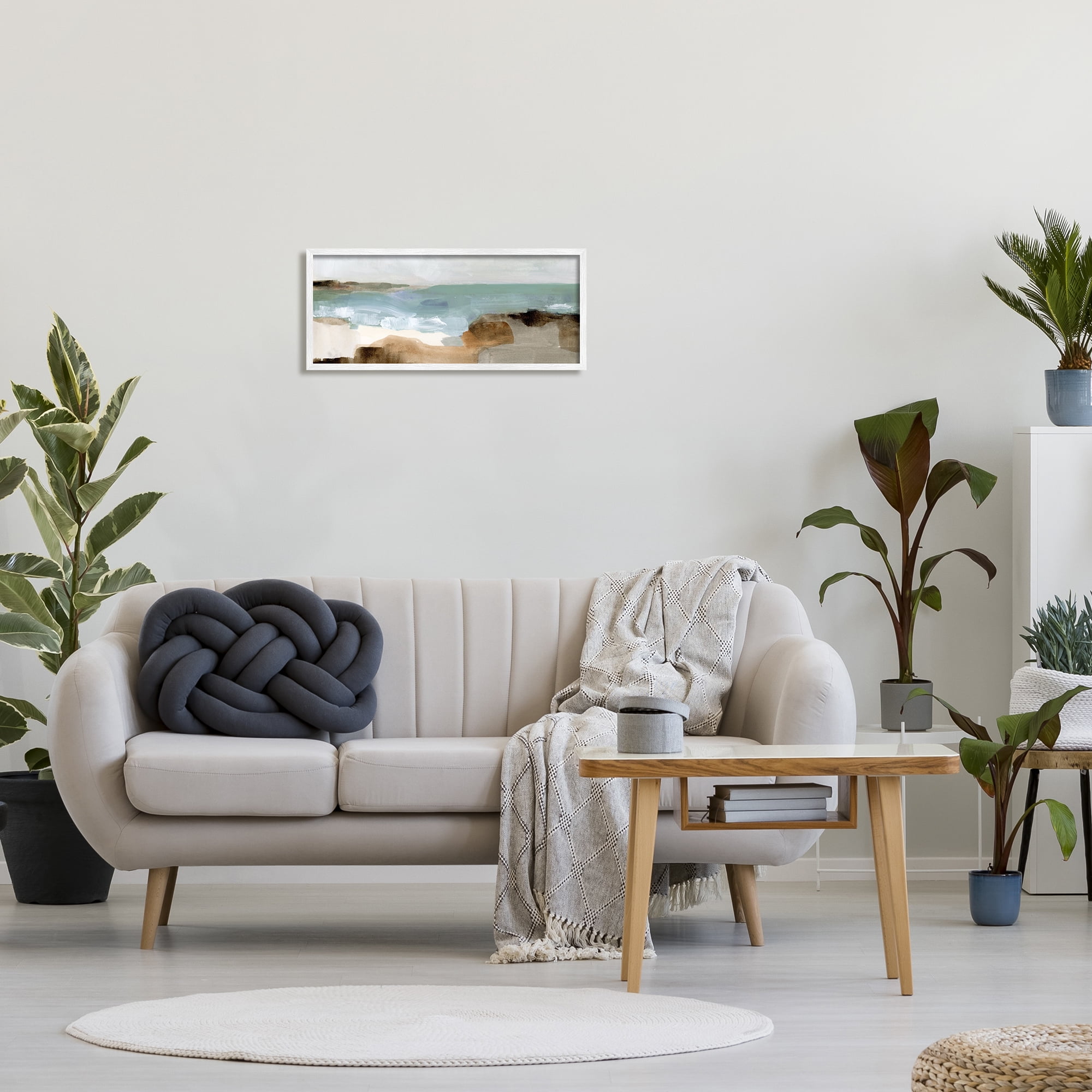 Stupell Industries Abstract Ocean Wave Landscape Muddy Earth Tones, 10 x 24, Designed by Victoria Barnes
