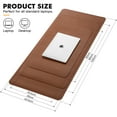 thumbnail image 6 of NOSTHEART Leather Desk Pad Protector ,Mouse Pad,Office Desk Mat, Non-Slip PU Leather Desk Blotter,Laptop Desk Pad,Waterproof Desk Writing Pad for Office and Home (23.6" x 13.2", Brown & Black), 6 of 7