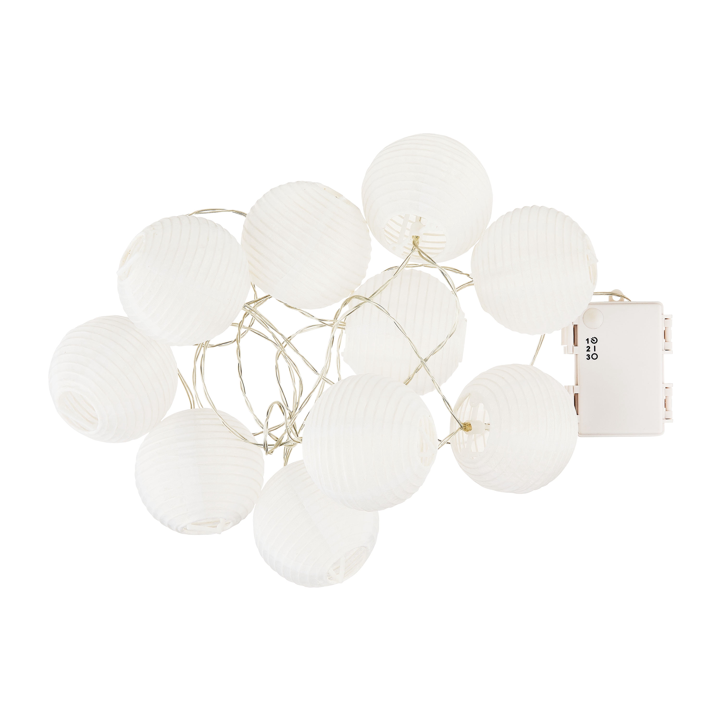 Warm White Battery-Operated LED Lantern Lights, 7.5', by Way To Celebrate