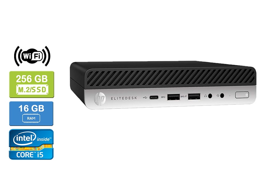 HP ProDesk 400 G3 Mini PC, Intel Core i3, 8GB RAM, 256GB SSD, WiFi