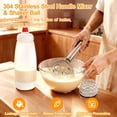 thumbnail image 4 of Pancake Batter Dispenser Bottle Kit - 4.5-Cup Pancakes Mixer with Shaker Ball Stainless Steel Whisk and Brush,Squeeze Bottles for Cupcake Muffin Waffle Crepe, 4 of 4