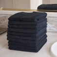 thumbnail image 5 of 5/10 piezas de toalla de microfibra negra para secar el cabello en salones de belleza, toallas de mano usadas por invitados para peluqueros de hoteles, complejos turísticos y spa, 5 of 5