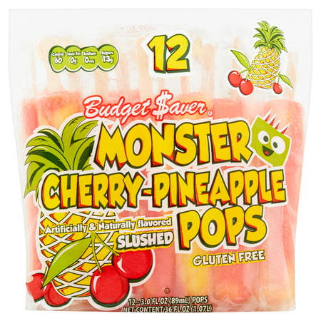 074534842009 UPC - Budget Saver Slushed Cherry Pineapple Monster Pops ...
