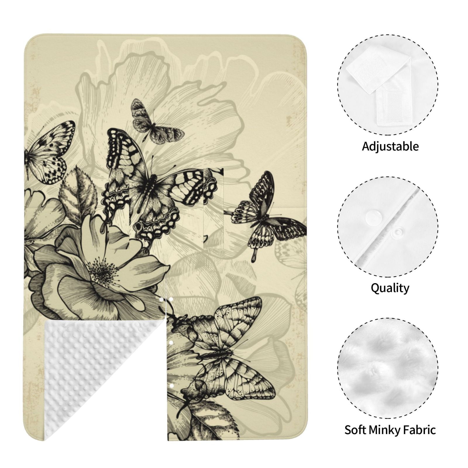 Car Seat Cover Baby - Vintage Floral (4) Breathable Infant Car Seat Cover for Baby Carseat, Lightweight Comfort Baby Essentials Must Haves Newborn Stuff for Girl Boy