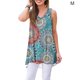 thumbnail image 5 of Qarigey Chaleco de mujer Camiseta sin mangas bohemia con cuello en V Chaleco de mujer Camiseta casual Prendas para la parte del cuerpo orquidea sol M, 5 of 6