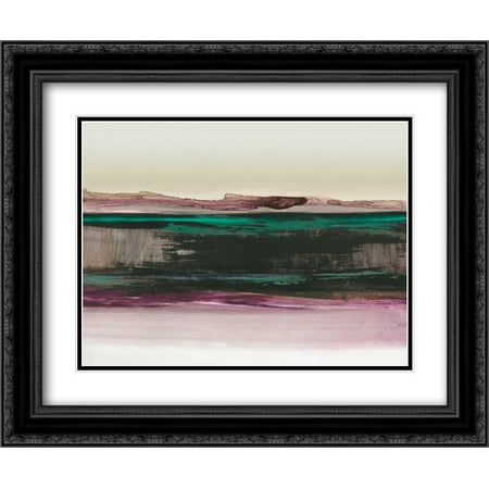 206 Matt - Bella 2x Matted 24x20 Black Ornate Framed Art Print by PI Galerie