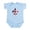 Sky Blue, variant on CafePress - Fleur De Lis Stars & Stripes Infant Bodysuit - Baby Light Bodysuit, Size Newborn - 24 Months