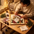 thumbnail image 5 of ARVELLIA DIY Christmas Pearl Painting Kit with Frame, Cute Orange Cat with Santa Hat Holiday Portrait Beaded Art Craft Set for Adults and Beginners, Handmade Wall Decor Gift (7.8x7.8in), 5 of 5