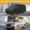 thumbnail image 2 of Funda para auto impermeable para todo clima, protección exterior contra el sol y la lluvia, con tiras reflectantes, negra para Ford Explorer, 2 of 7