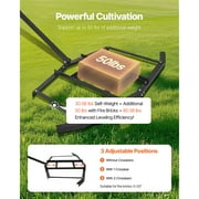 KFFKFF Drag Harrow, 66 Span Towable Drag Harrow, Q235 Steel Driveway Leveler with Modifiable Bars & Pin Hitch, Can Hold up to 50 lbs, Tractor Driveway Harrow Suitable for ATVs, UTVs