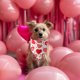 thumbnail image 5 of Bufanda para mascotas de San Valentín para perros y gatos | Bufanda de tricot con estampado de corazones rojos | Ropa y accesorios cálidos y ajustables para perros y gatos, 5 of 6