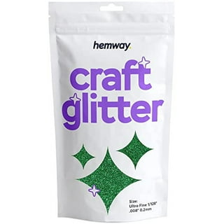 Craft and Party, Craft Glitter for Craft and Decoration 1 Pound Bottled  (Chunky - 1/24, 0.040,1mm, Apple Green)