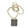 thumbnail image 6 of 11" x 17" Gold Polystone Link Abstract Sculpture with Black Base, by DecMode, 6 of 8