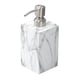 thumbnail image 2 of Dispensador de jabón líquido para manos de 500 ml, elegante dispensador de gel de baño vacío a prueba de fugas para textura de borde blanco, 2 of 9