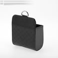 thumbnail image 6 of Unique Bargains Car Trash Can Hanging Car Air Vent Faux Leather Trash Bin 1 Pc Black, 6 of 7