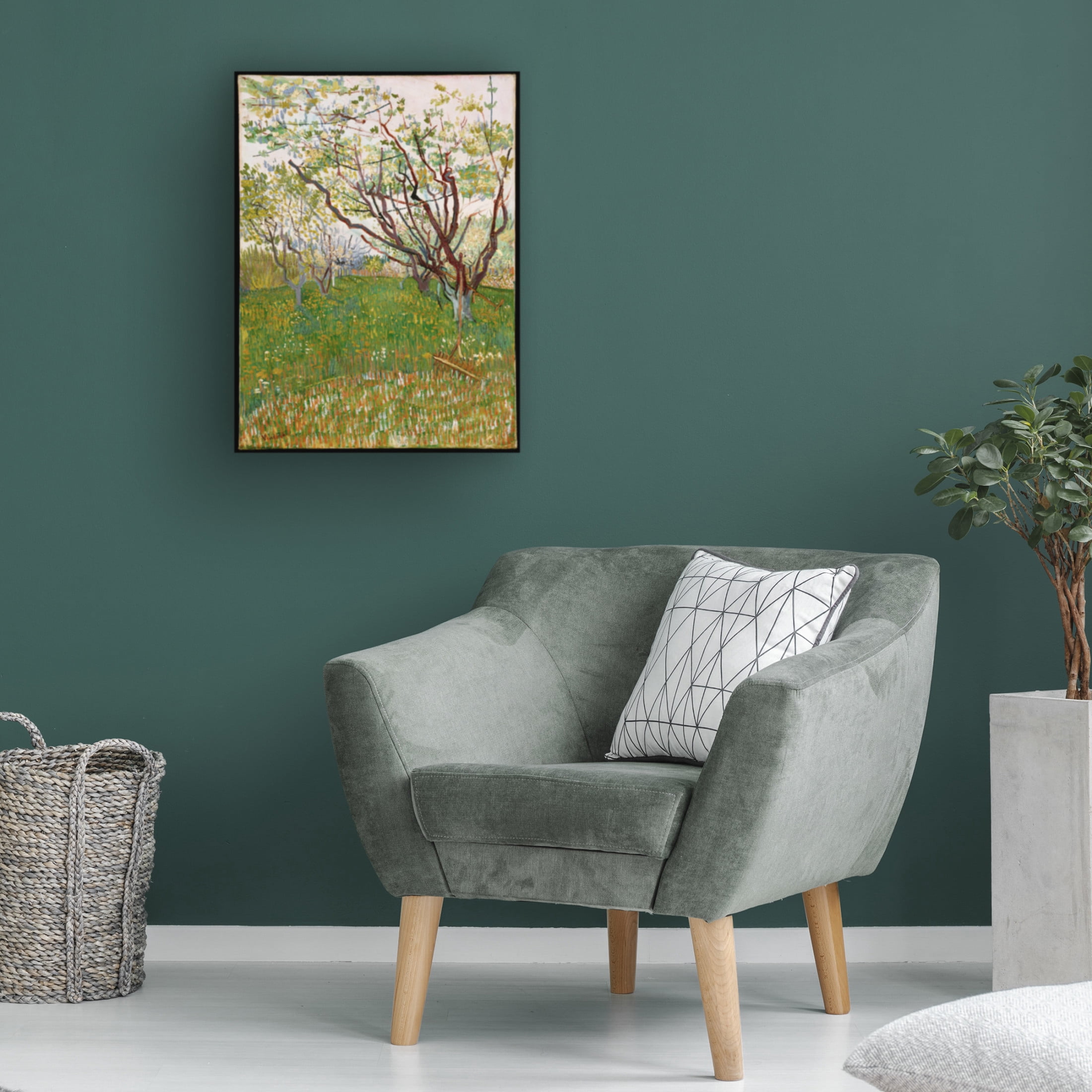 Canvas Wall Art - Masters Collection 'Cherry Tree Vincent Van Gogh' Wall Art for Living Room, Bedroom, or Office Décor by Trademark Fine Art - 24 x 32 Inches
