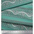 thumbnail image 3 of Soimoi Poly Georgette Fabric Leaves & Floral Block Decor Fabric Printed Yard 52 Inch Wide, 3 of 4