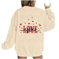 thumbnail image 4 of Xixinqiwan Women Valentines Day Hooded Sweatshirt,Women Happy Valentine's Day Shirts Tie Dye Crewneck Pullover Tops Valentines Gifts Women Tops, 4 of 4