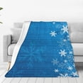 thumbnail image 1 of Balery Blue Christmas Manta de Felpa Suave y Acogedora – Cobija de Franela Aterciopelada para Cama, Lavable y Cálida para Sofá, Mascotas, Transpirable-50"x40", 1 of 7