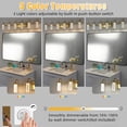 thumbnail image 4 of Bathroom Light Fixtures, 5 Light-14W Vanity Lights Crystal Bubble Glass, Dimmable 3 Color Temperatures Modern Bathroom Wall Sconce for Bathroom Hallway Kitchen Bedroom Living Room-Gold, 4 of 6