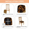 thumbnail image 4 of Halloween Spider Bat Seat Covers for Dining Room Chairs Set Of 4,Stretch Printed Washable Chair Seat Cover with Elastic Ties and Button,Removable Waterproof Couch Cushion Covers, 4 of 6
