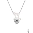 thumbnail image 2 of Delight Jewelry Silvertone Domed Black OTD Silvertone Dream Big Pendant Necklace, 25", 2 of 4