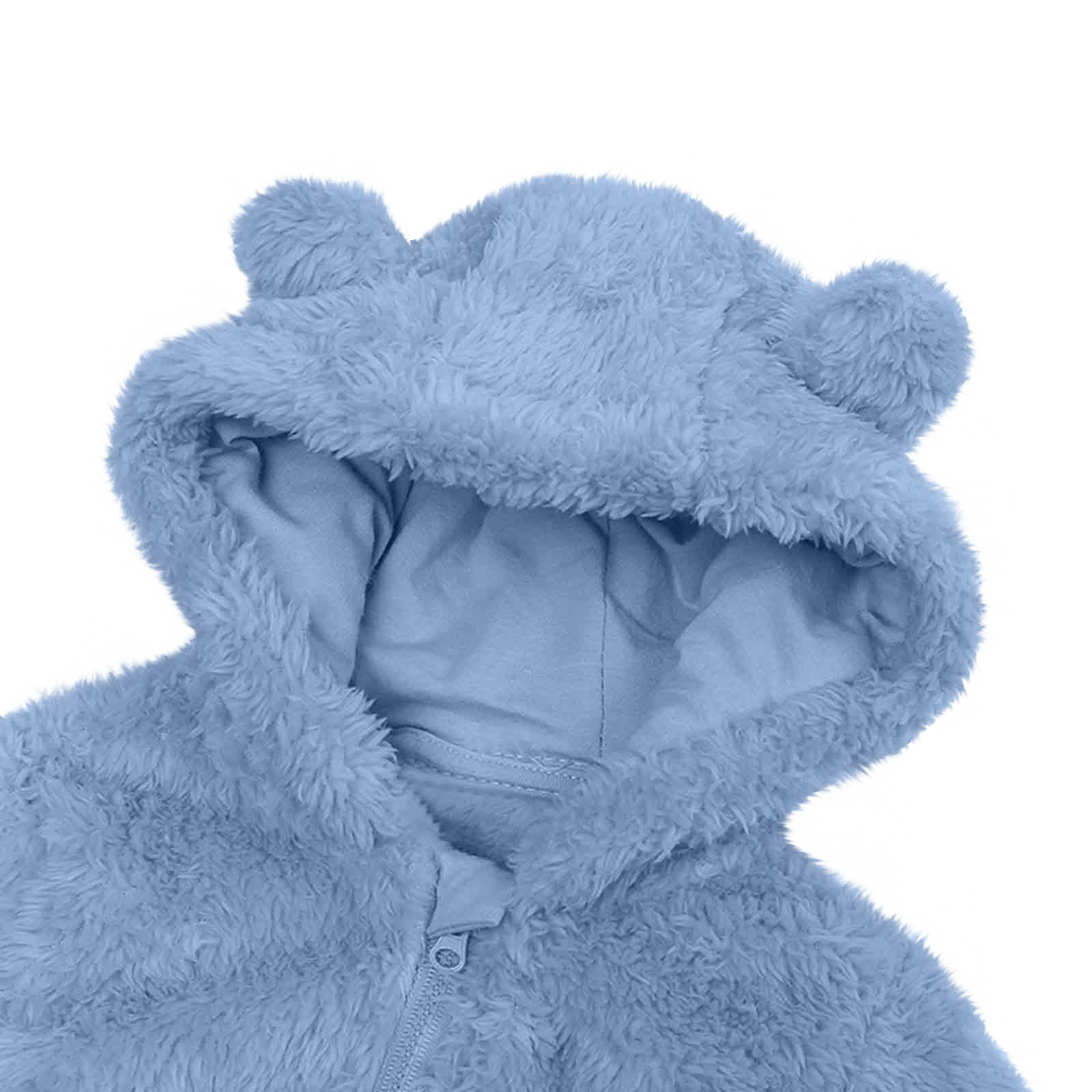 Baby Jumpsuit Baby Snowsuits Winter Romper with Hood Bear Snowsuit Boy and Girl One Piece Suit for 0-12 Months, Blue, 3-6 Months