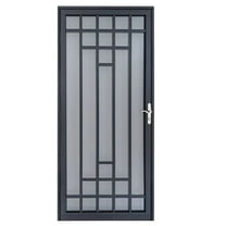 Grisham Deluxe Steel Security Door, 36" X 80" Iron Security Storm Door Conveysï¼black