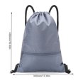 thumbnail image 2 of Mochila con cordón Mochila de gimnasio Gran capacidad para viajes Playa (Gris S), 2 of 8