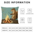 thumbnail image 6 of Nawypu  Squirrel Throw Pillow Cover Cute Smiling Squirrel with Marshmallow Campfire Pillow Covers Square Soft Couch Cushion Case for Bedroom Sofa Living Room Home Decor 2pc, 6 of 6