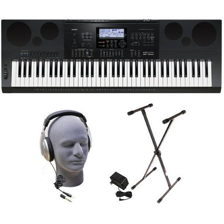 Casio WK7600 76-Key Premium Portable Keyboard Package with Headphones, Stand and Power Supply
