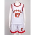 thumbnail image 2 of JanJean Kids Girls and Boys Unisex Football Basketball Training Outfits Sports Tank Tops and Shorts White 100, 2 of 7