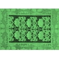 thumbnail image 1 of Ahgly Company Indoor Rectangle Abstract Emerald Green Modern Area Rugs, 7' x 9', 1 of 4