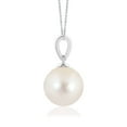 thumbnail image 2 of ANGARA Freshwater Cultured Pearl Pendant with Ornate Bale in Platinum for Women | June Birthstone, Birthday, Anniversary, Jewelry Gift for Women | Pearl Necklace, 2 of 5