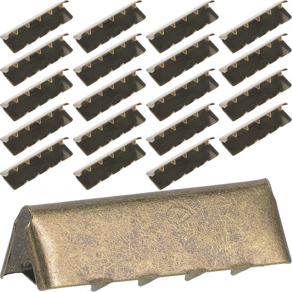 WAXIAYU 20 Leather Ribbon Crimp Ends for Jewelry Making