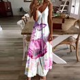 thumbnail image 1 of ICHUANYI Clearance Women's Summer Fashion Printed V-Neck Sleeveless Suspenders Pullover Dress(Red, XL) ICHUANYI WER2023080907169, 1 of 5