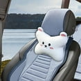 thumbnail image 4 of EGYMEN Car Headrest, 8"x10" Comfortable Neck Support Pillow for Car Seats, Cute Bear Design Auto Head Cushion, Breathable and Ventilated Universal Fit Car Neck Rest, 4 of 6