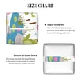 thumbnail image 5 of Lsque Cartoon Frogs Printed Tissue Box Cover Holder, Facial Paper Organizer Dispenser,Square with Bottom Belt, PVC Leather Decorative Organizer, 5 of 8