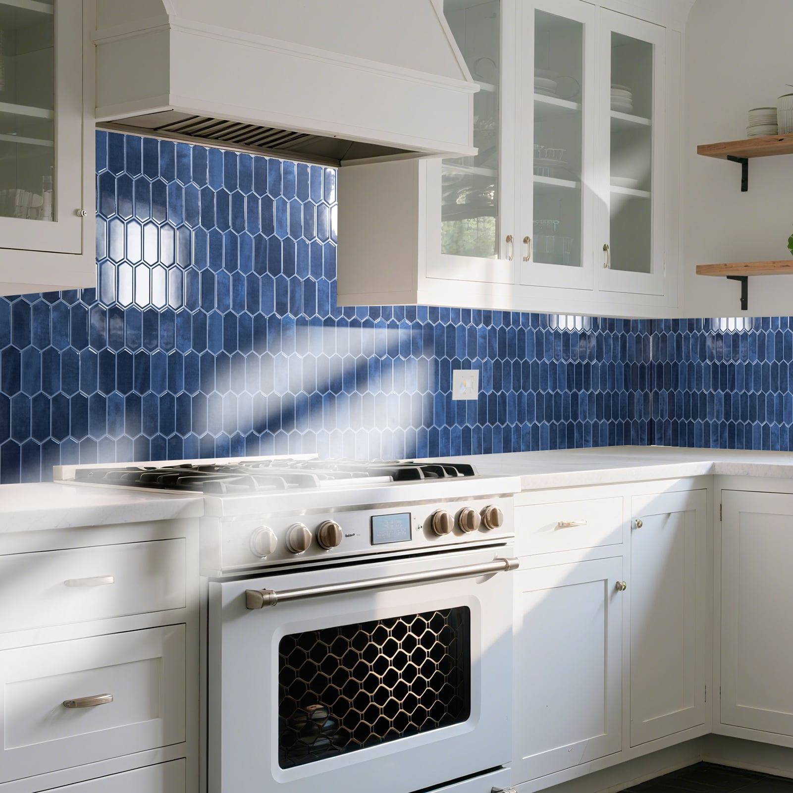 10Pcs Peel and Stick Backsplash,12'' x 12'' Heavy-Duty Self-Adhesive Vinyl Wall Tiles for Kitchen,Bathroom