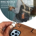 thumbnail image 6 of TECH CIRCLE Case for iPhone 12 Pro Max (6.7") 2020 - Lightweight Leather Phone Case with Stand & Card Holder & Buckle & Hand Strap, Protective Functional Cover, Brown, 6 of 8