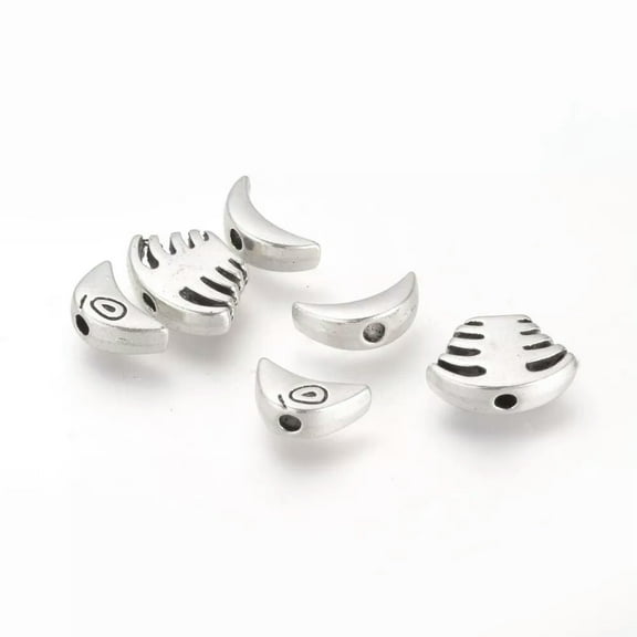 U8MO 20 Sets Antique Silver Tibetan Style Alloy Worry Fish Combine Beads 20x13.5x4mm