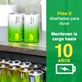 thumbnail image 2 of GP Pilas D LR20 1.5V &ndash; Paquete de 8 | Energ&iacute;a Duradera, Rendimiento Excepcional, Antiderrame | Bater&iacute;as D para Linternas, Juguetes, Radios y M&aacute;s, 2 of 6